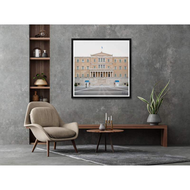 Standing Guard by Tim Klein - Picture Frame Photograph, 40" H x 40" W x 1.5" D, Black