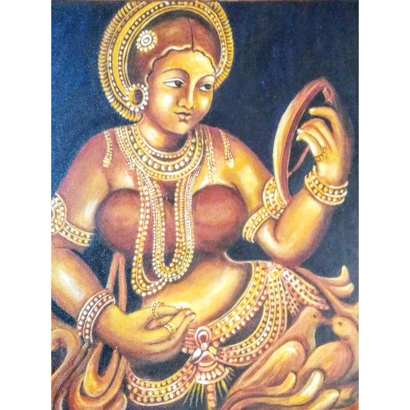 Darpan Sundari - belle dame | Acrylique sur toile | Par Sheeba Lohi