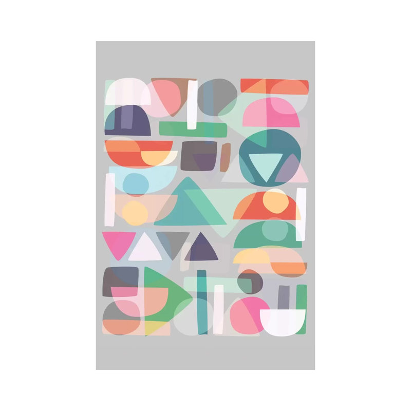 Pastel Geometry II by Mareike Böhmer - Gallery-Wrapped Canvas Giclée on Canvas, 20.32 cm H x 30.48 cm W, Canvas