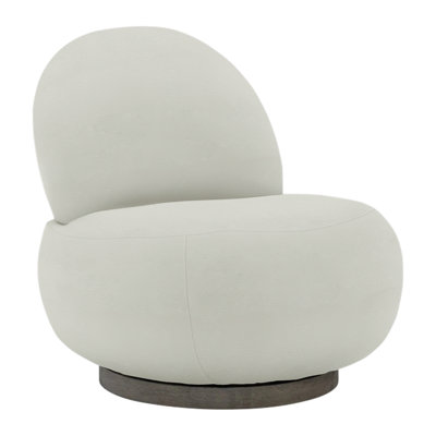 Caicos Swivel Wood Outdoor Armless Lounge Chair , Sunbrella® Cushions Included