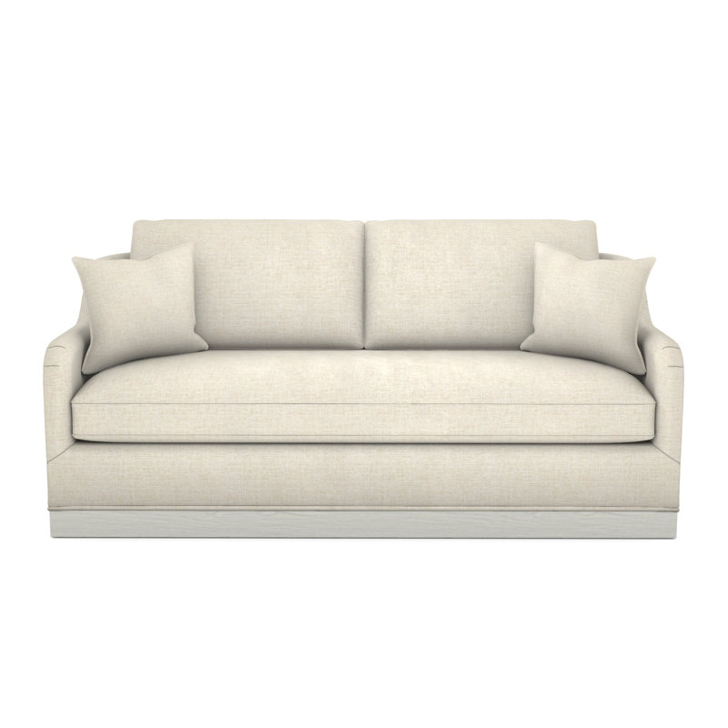 Fisher Plinth Base Bench Seat Mid Sofa, Casa Blanca, Tuck Linen