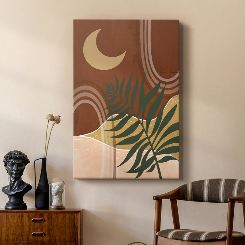 Lune et palmier Sedona - galerie Cavas sur mesure, H 18 po x l 12 po