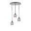 Luminaire suspendu suspendu en grappe 3 lumières avec verre à bulles 6 po Empire
