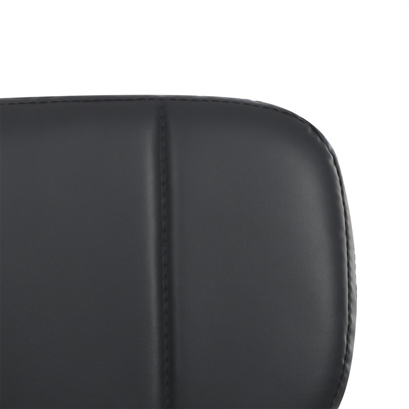Stool With Backrest And Wheels(Grey), Black