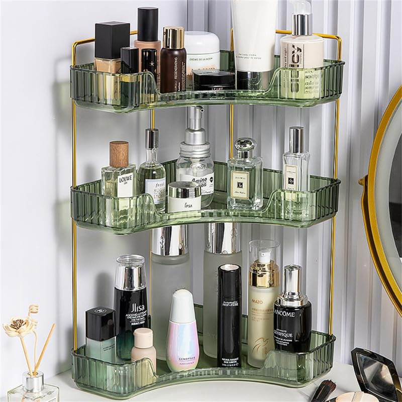 Awbree Plastic Makeup Organiser, Green