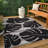 Colgin Classic Beach Stripe and Monstera Leaf Black/Gray Indoor/Outdoor Rug-879154773