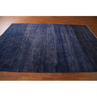 Tapis bleu marine Gabbeh 6 x 10