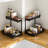 Under-sink Storage Rack with Slide-Out Drawers Double Layer Design Spacious Capacity Height