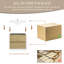Meuble-lavabo mural 24 po avec lavabo, meuble-lavabo mural moderne avec lavabo à surface solide et tiroirs à fermeture en douceur, chêne naturel-155882457