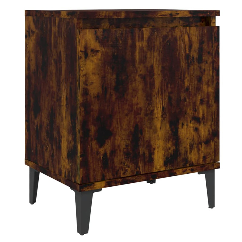 Southwold 40cm W Bedside Table, Brown/Black