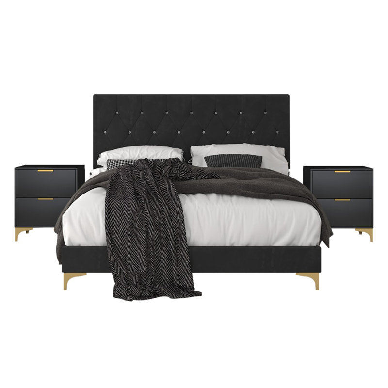 Ossabaw Piece Bedroom Set, King, Black