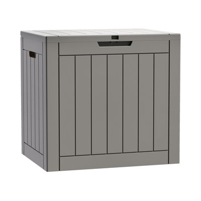 Waterproof Storage Deck Box Polypropylene Patio Lockable Organization Container Outdoor Side Table
