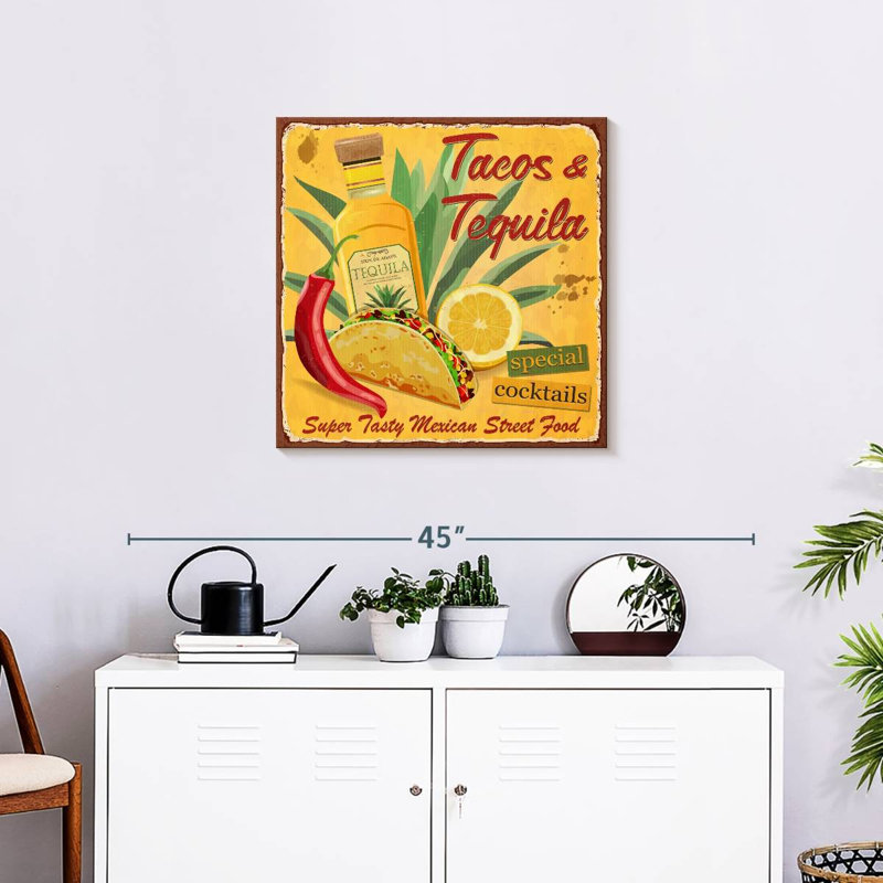 Tacos et tequila Tergel, H 24 po x l 24 po