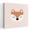 «Happy Little Fox», reproduction abstraite contemporaine de paysage de forêt de renard-130423749