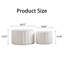Ensemble de tables de rangement rondes blanches avec couvercle escamotable