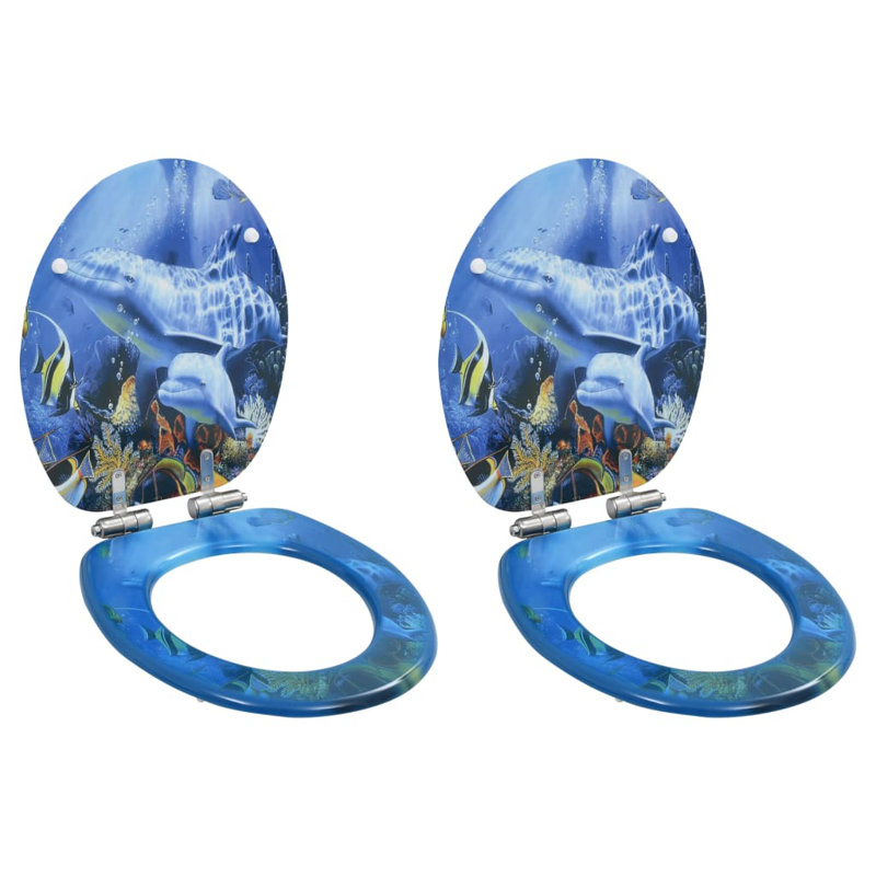Dolphin Soft Close Elongated Standard Toilet Seat