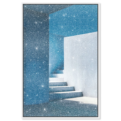 Deep Ocean Walls I Canvas Abstract Print by Oliver Gal, Black Frame, 10 x 15