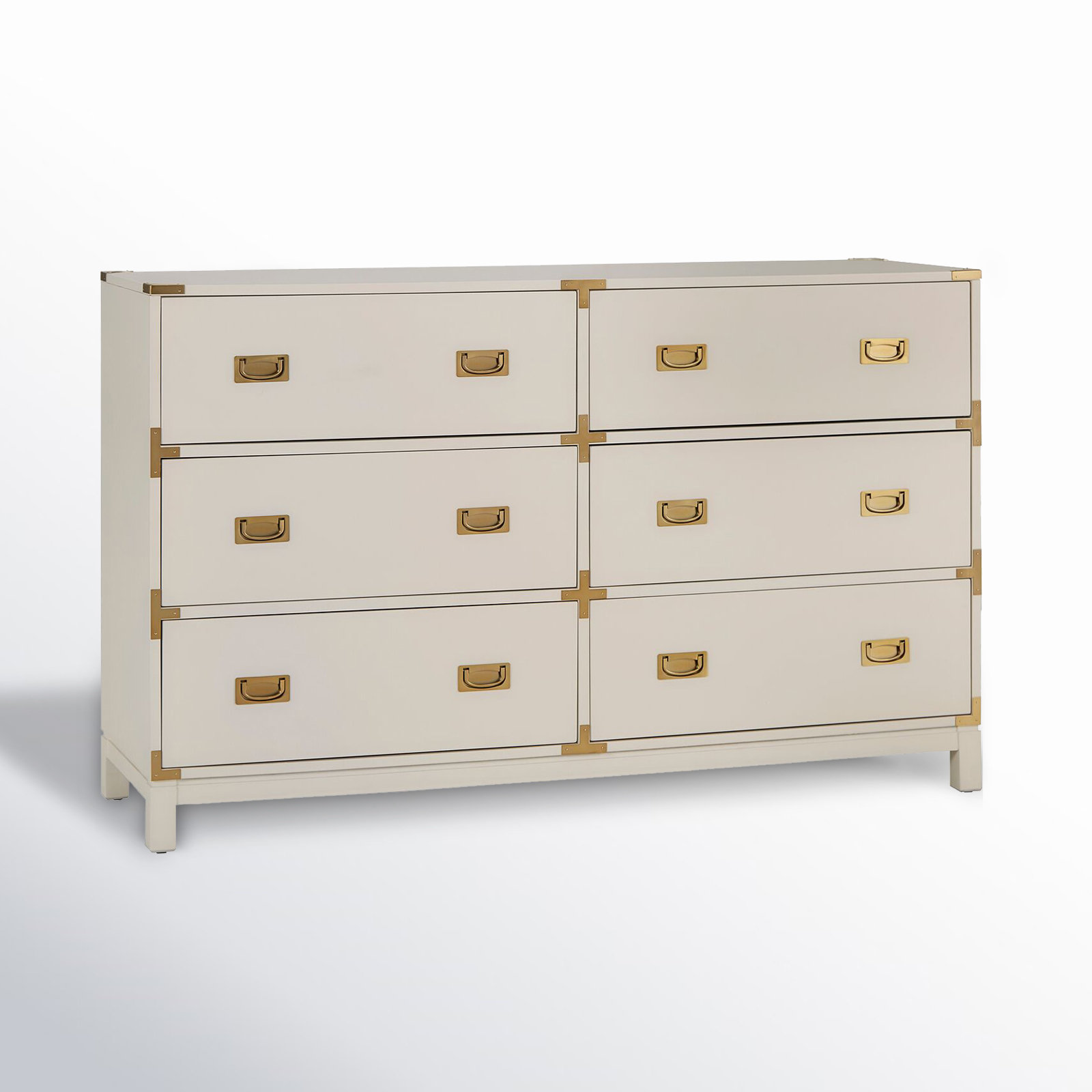 Dania 60" Double Dresser, White