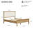 Eirene Farmhouse Solid Wood Platform Bed With Boucle Upholstered Headboard-124845301-124845299