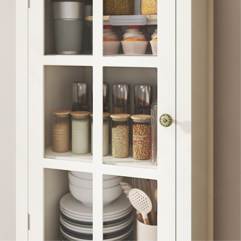 Buffet en bois Allencoe H 52,36 po, Blanc