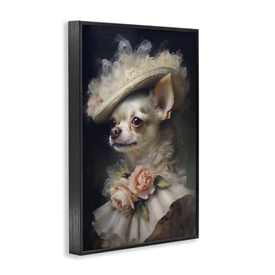 Giclée encadrée de style classique chihuahua, design par Wumples