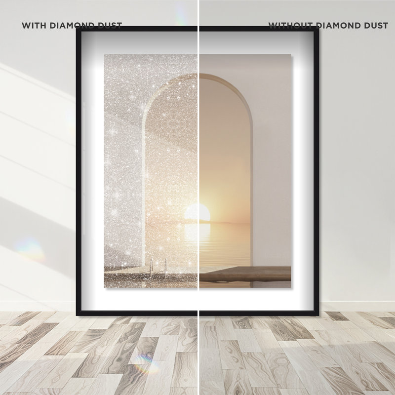 Sunset Warmth Framed Graphic Art, 31.5"H x 25.5"W, Black Shadowbox