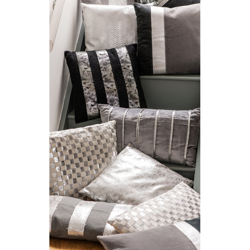 Almandine Rectangular Cushion, Grey/Silver