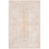 Contemporary Brehmer Area Rug Ivory-Light Gold Color