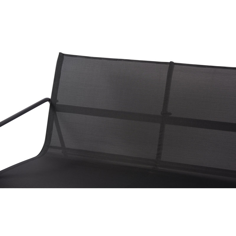 4 Person Seating Group with Textile Seats, Black