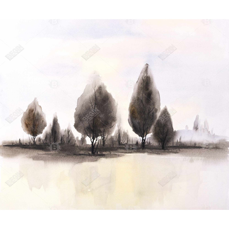 Paysage d'arbres - Toile de salon pour la décoration intérieure