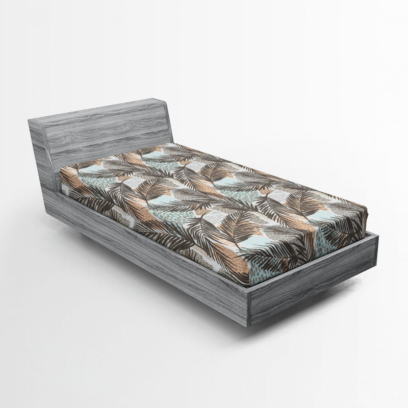 Microfiber Floral Fitted Sheet, Twin XL Fitted Sheet