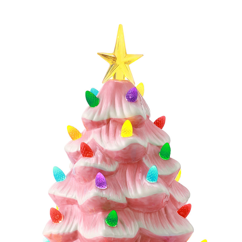 12" Nostalgic Ceramic Tree, Pink