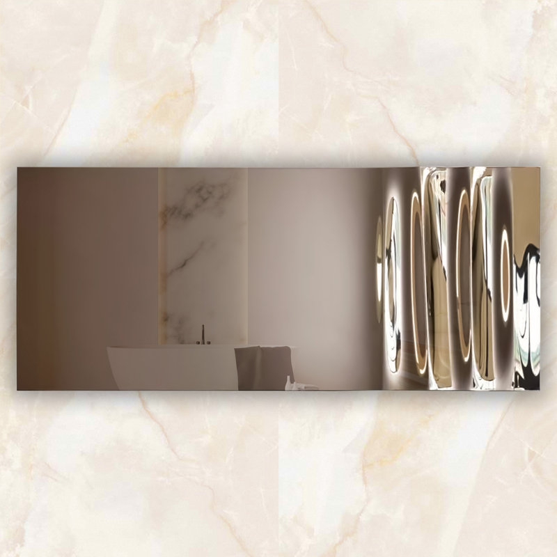 Wave Flat Mirror, Champagne Bronze
