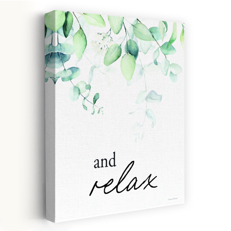 And And Relax Minimalist Modern, art mural abstrait, H 36 po x l 24 po