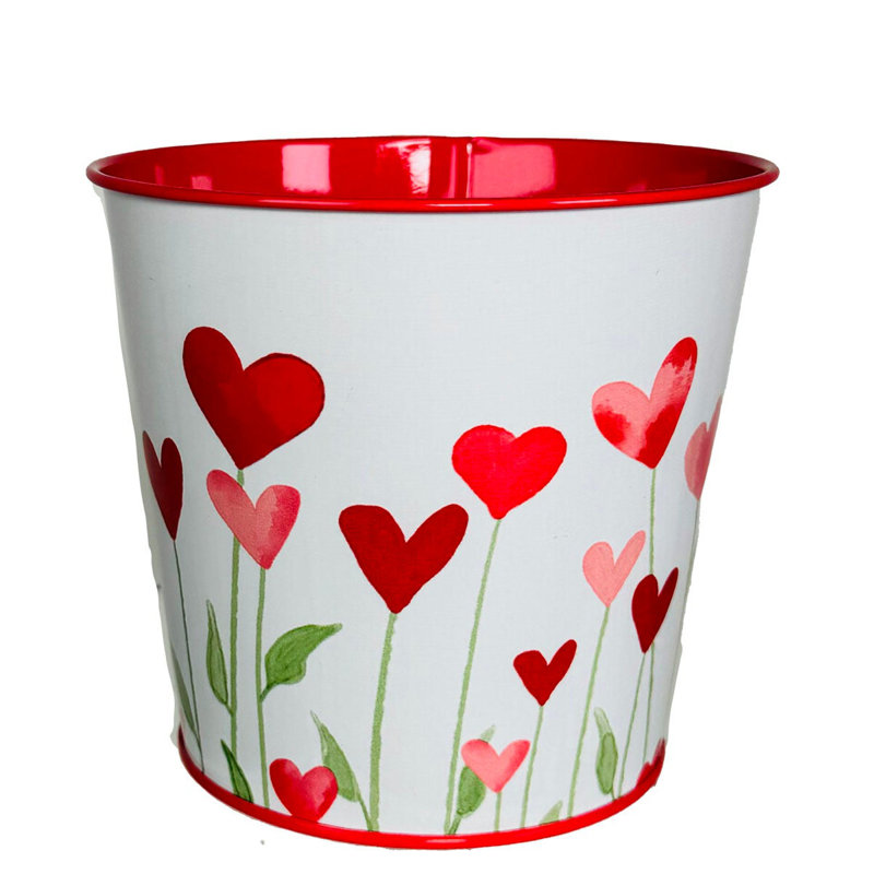 Jardinière en métal Love Grows, H 4 po x l 4,5 po x P 4,5 po