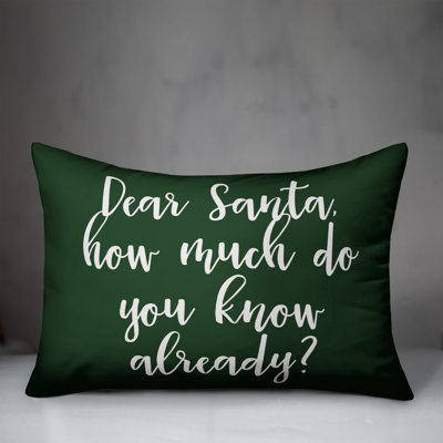  Dear Santa Lumbar Pillow