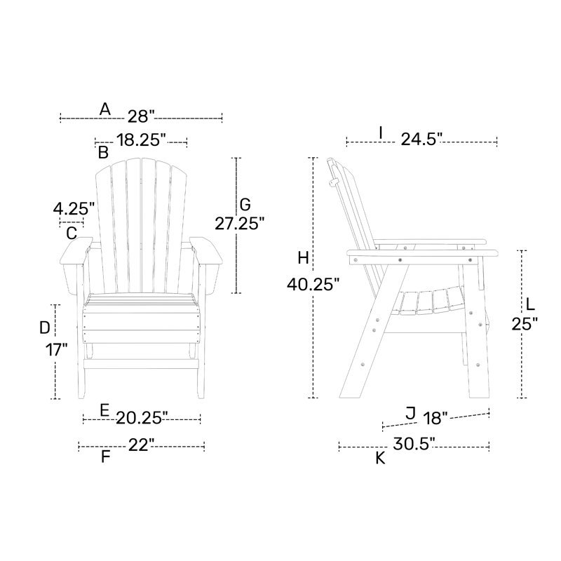 Geoff Outdoor Adirondack Chair, White