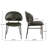 Finn, Pu Leather Dining Side Chair,Green