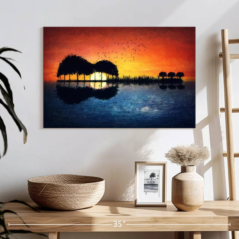 " Guitar Sunset ", 24" H x 16" W x 1.25" D