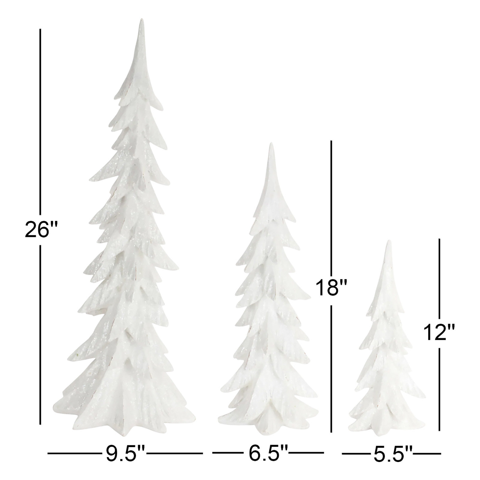 3-Piece Tabletop Christmas Tree Set