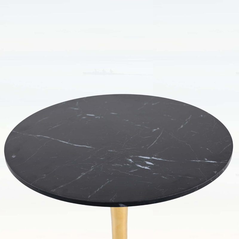 Multi-functional Coffee Table, 23.62in(L)*23.62in(W)*28.74in(H), Black,Golden
