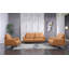 3 Pieces Tratto Sofa Set Cognac Italian Leather-660209037