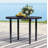 Metal Outdoor Table, Round Table for 6 with Umbrella Hole, Patio Table with Modern Minimalist Design-590712524-590712527