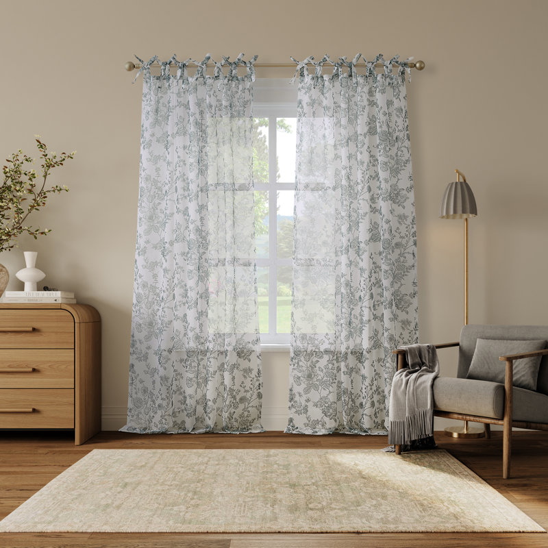 Rideau Cillian, Chambray, L 50 po x L 84 po