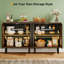 Armoire rustique, ensemble de 2 armoires de rangement, buffet classique