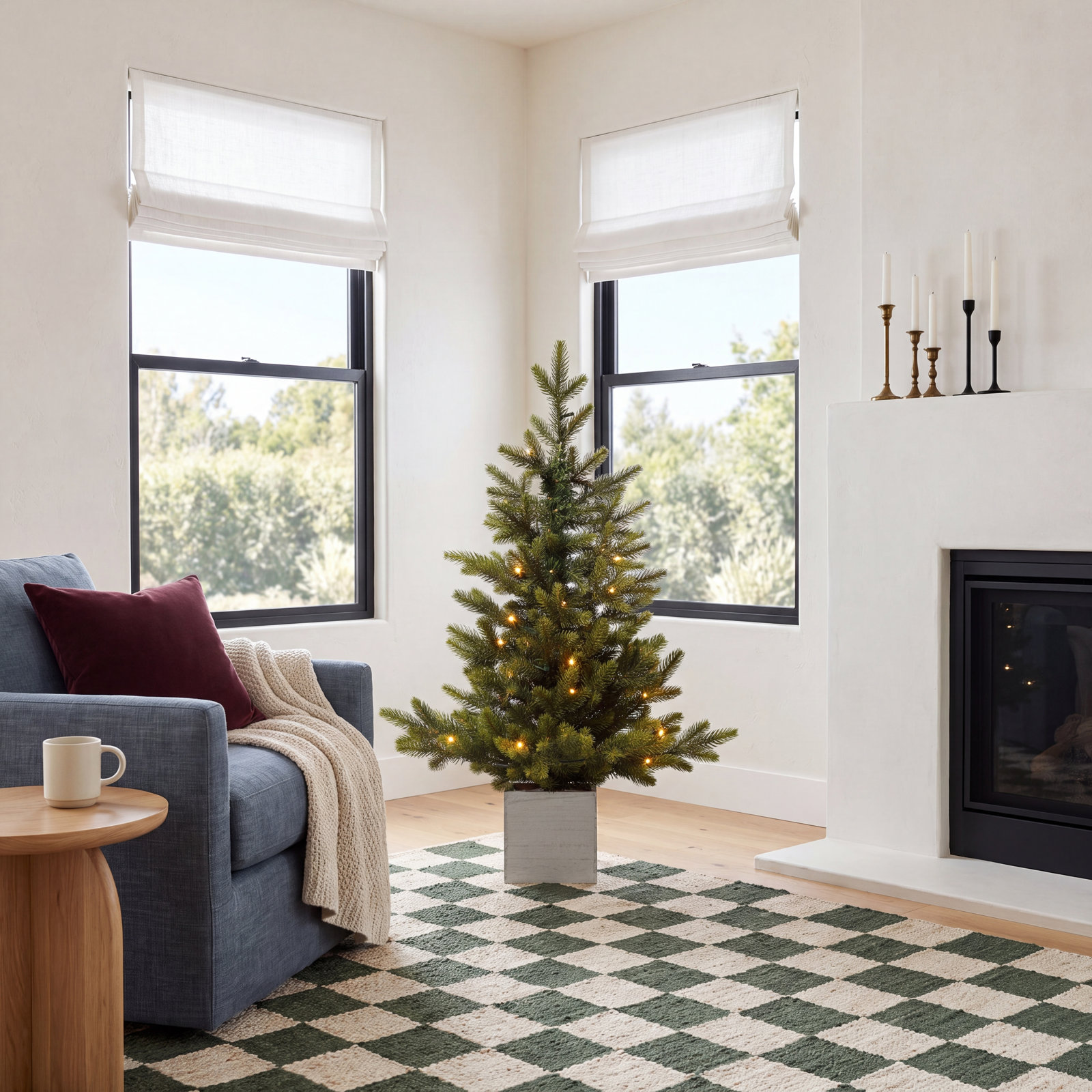30' Lighted Artificial Christmas Tree