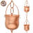 Marrgon Copper Rain Chain With Pot Style Cups For Gutter Downspout Replacement-88195109-88195107