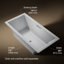 Baignoire de trempage encastrée en acrylique 72 po. X 36 po. Underscore®-13239355