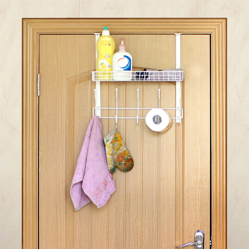 Porte-crochet de porte utilitaire blanc