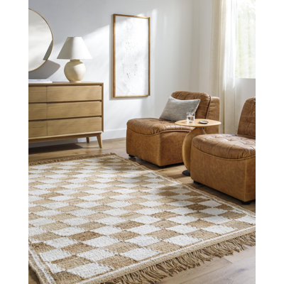 Kamey Flatweave Checkered Indoor Rug